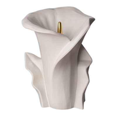 Calla Lily White Ceramic Urn