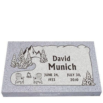 Camping Granite Grave Marker 30 x 14