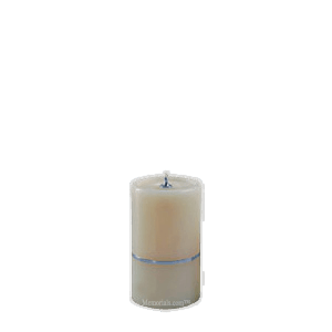 Chrome Band Small Candle Urn