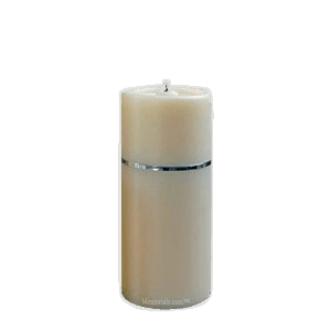 Chrome Band Medium Candle Urn