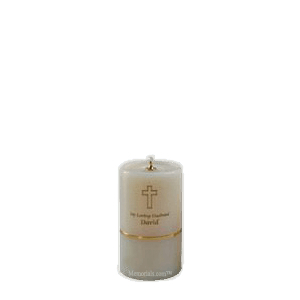 Gold Band Small Candle Urn