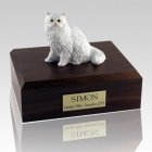 Persian White Sitting Cat Cremation Urns