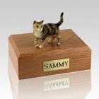 Tabby Brown Standing Cat Cremation Urns