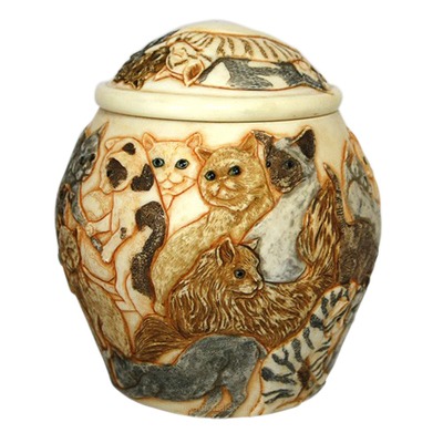 Cats Galore Cremation Urn