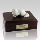 Angora White Cat Cremation Urns