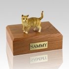 Tabby Red Standing Cat Cremation Urns