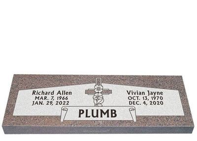 Cathedral Companion Granite Headstone 36 x 12