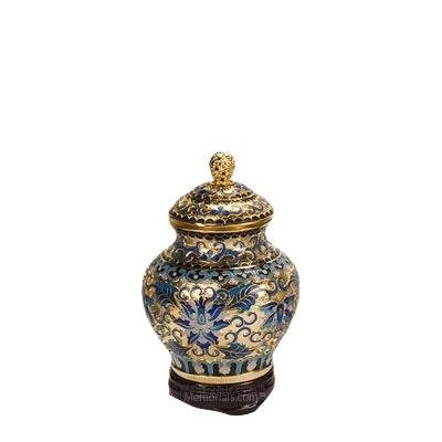 Gold Copper Keepsake Cremation Urn