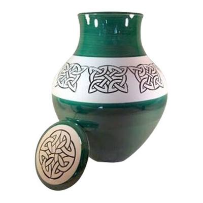 Celtic Green Cremation Urn
