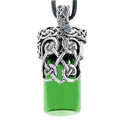 Celtic Green Cremation Necklace Urn