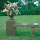 Flower Resting Cemetery Bench