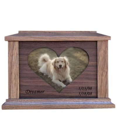 Center Heart Picture Cremation Urns