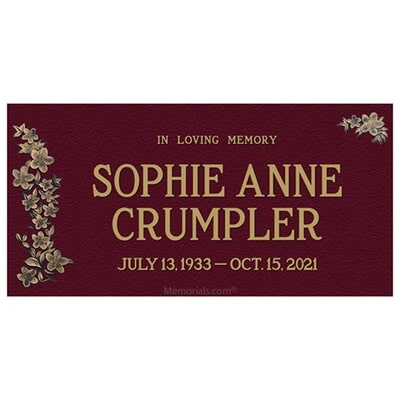 Cherry Blossom Bronze Plaque