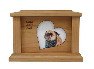 Cherry Heart Picture Pet Urn