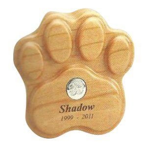 Cherry Paw Print Pet Keepsake Urn