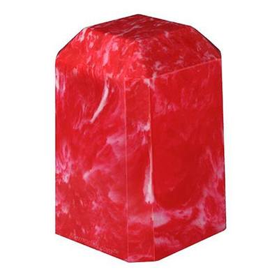 Cherry Red Marble Cultured Keepsake Urn