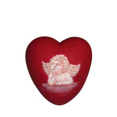 Cherub Heart Ceramic Keepsake Urn
