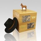 Chesnut Standing Full Size Horse Urns