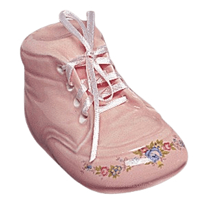 Pink Baby Bootie Infant Cremation Urn