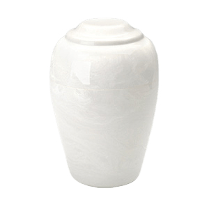 Grecian White Marble Cremation Urn
