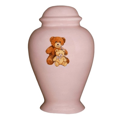 Pink Teddy Bear Cremation Urn II