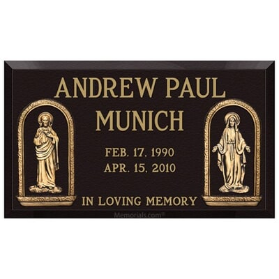 Christ and Mary Bronze Plaques