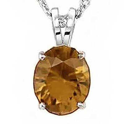 Classic Brown Cremation Crystal Necklace