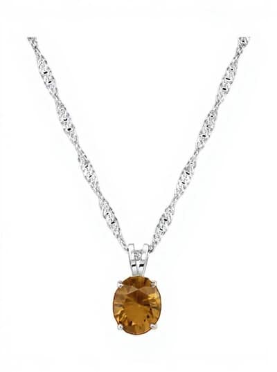 Classic Brown Cremation Diamond Necklace