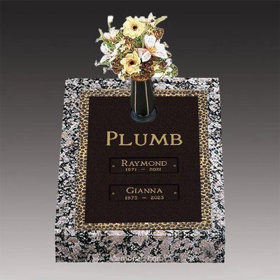 Classic Companion Deep Bronze Headstone 16 x 24