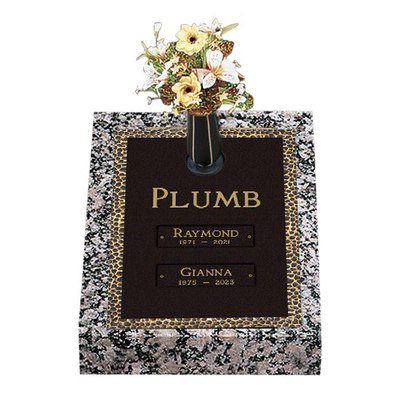 Classic Companion Deep Bronze Headstone
