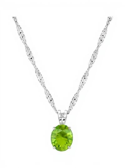 Classic Green Cremation Diamond Necklace