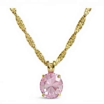Classic Pink Cremation Diamond Necklace