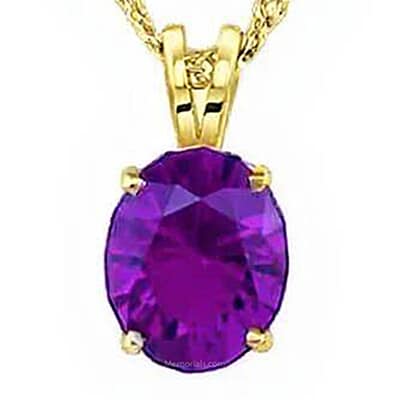 Classic Purple Cremation Crystal Necklace