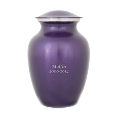Classic Purple Small Memorial Pet Urn