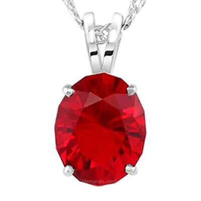 Classic Red Cremation Crystal Necklace