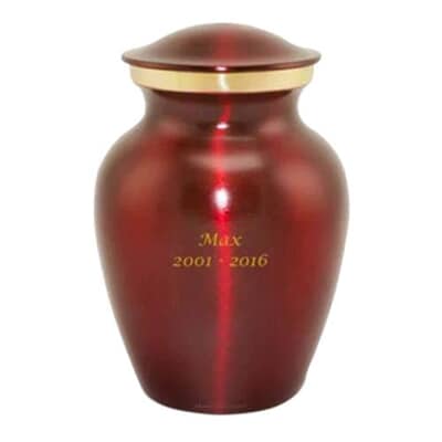 Classic Red Medium Memorial Pet Urn