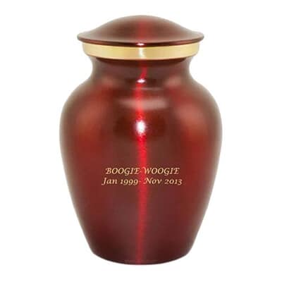 Classic Red Memorial Pet Urns