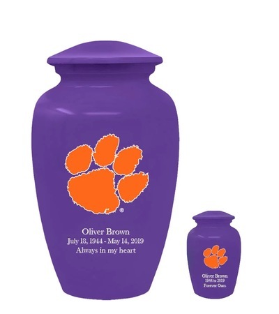 Clemson University Purple Cremation Urns