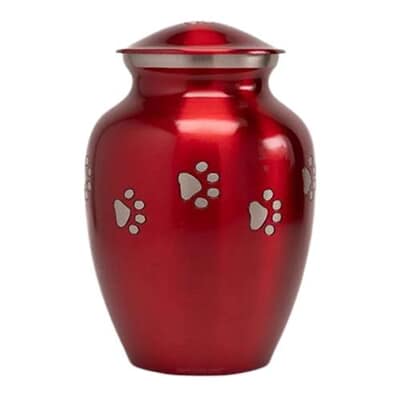 Clifford Red Metal Pet Urns