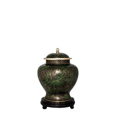 Emerald Green Small Cloisonne Urn