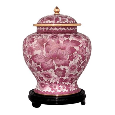 Rose Flowers Large Cloisonne Urn