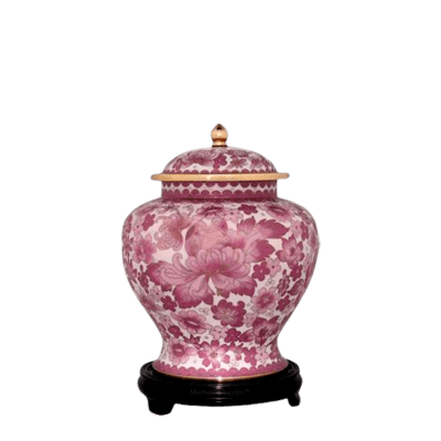 Rose Flowers Medium Cloisonne Urn