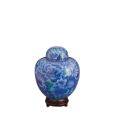 Azure Blue Small Cloisonne Urn