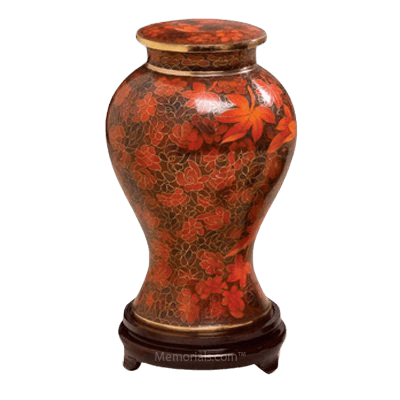 Autumn Splendor Cloisonne Urn