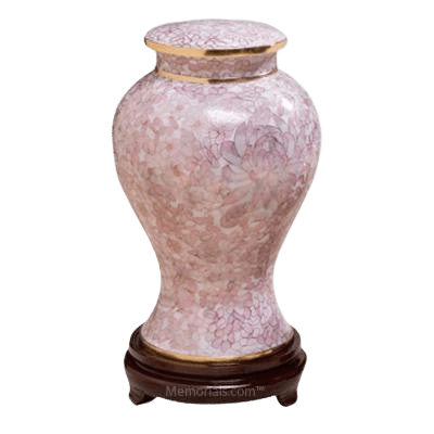 Rose Blush Cloisonne Urn