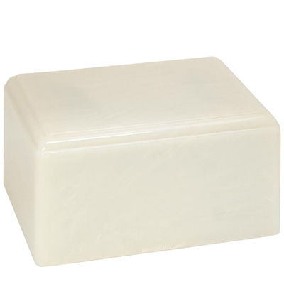 Cloud White Onyx Child Cremation Urn