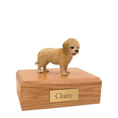 Cockapoo Blonde Small Dog Urn