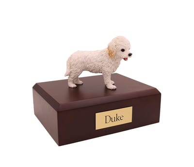 Cockapoo White X Large Dog Urn