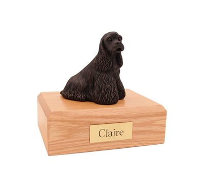 Cocker Spaniel Bronze Sitting X Large Dog Urn