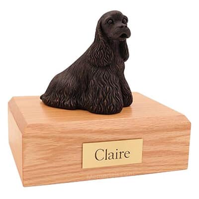 Cocker Spaniel Bronze Sitting X Large Dog Urn